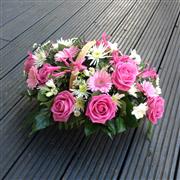 Pink and White Basket