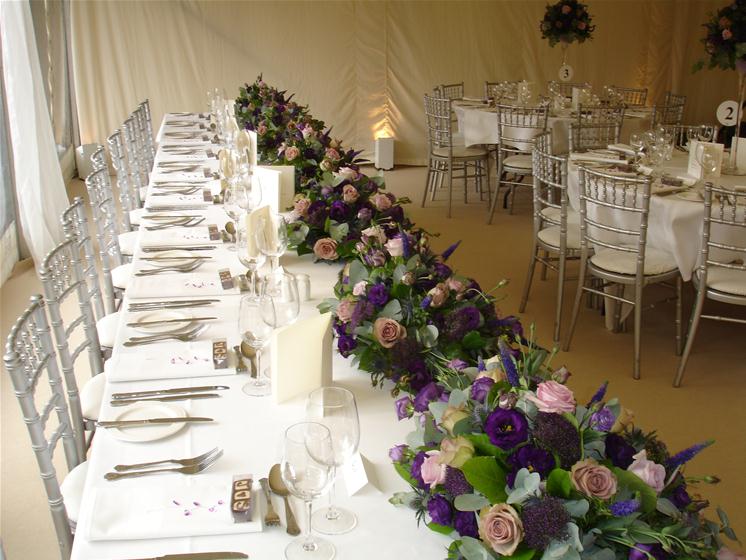 Top Table Wedding Flower Arrangements By Andrew Fleming Florist