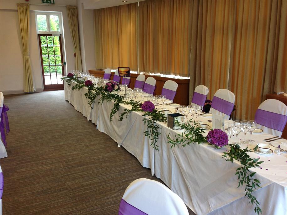 Top Table Wedding Flower Arrangements By Andrew Fleming Florist