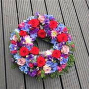 Red and Blue Wreath