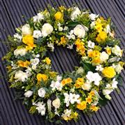 Yellow and White Wreath