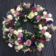 Luxury Purple and White Wreath
