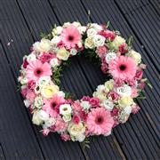 Pink and White Wreath