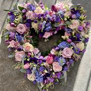 Lilac and Pink Loose Heart